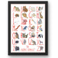 Animal Alphabet Art Print - The Original | Hand-Painted Poster | A1 A2 A3 | McBs