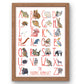 Animal Alphabet Art Print - The Original | Hand-Painted Poster | A1 A2 A3 | McBs