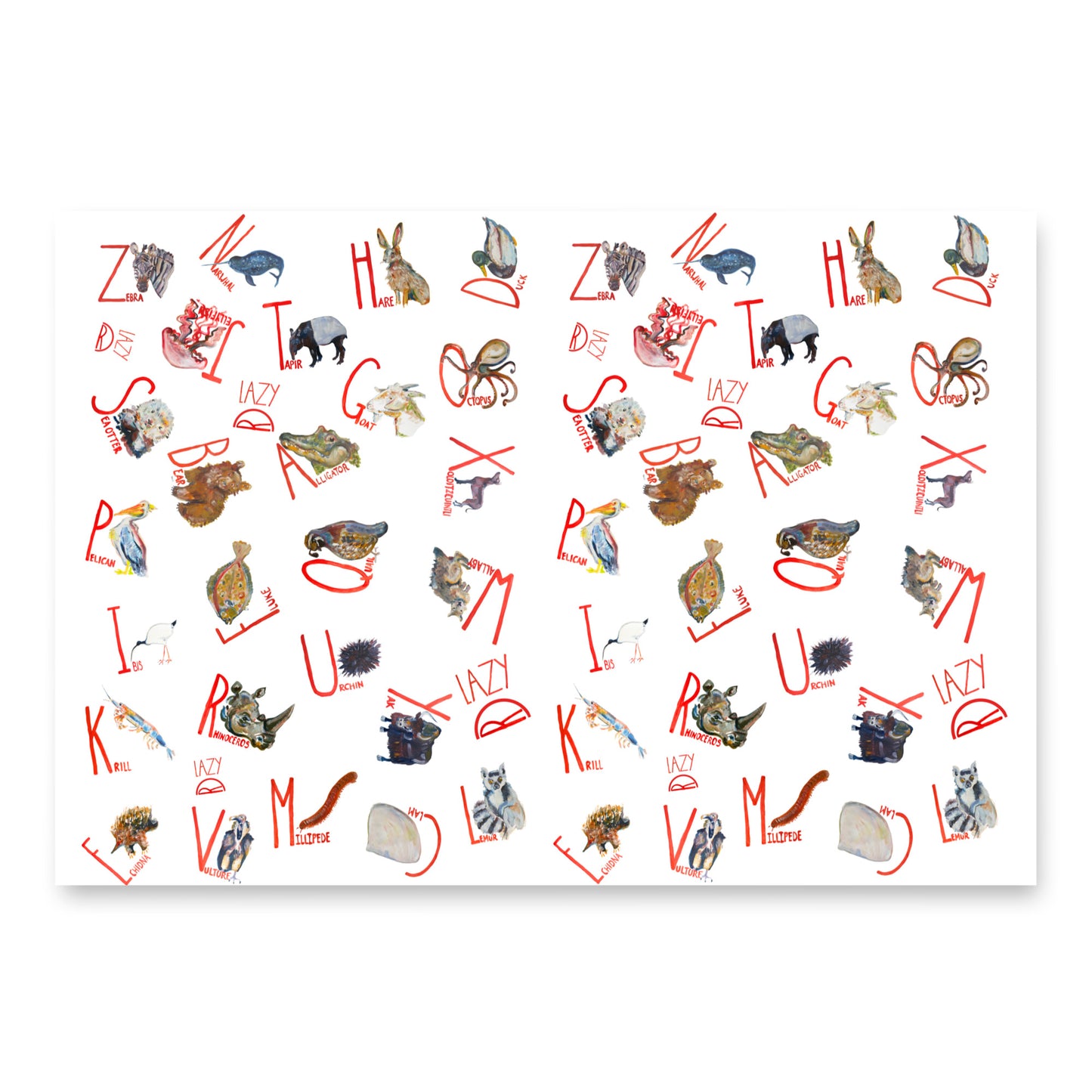 Animal Alphabet Wrapping paper