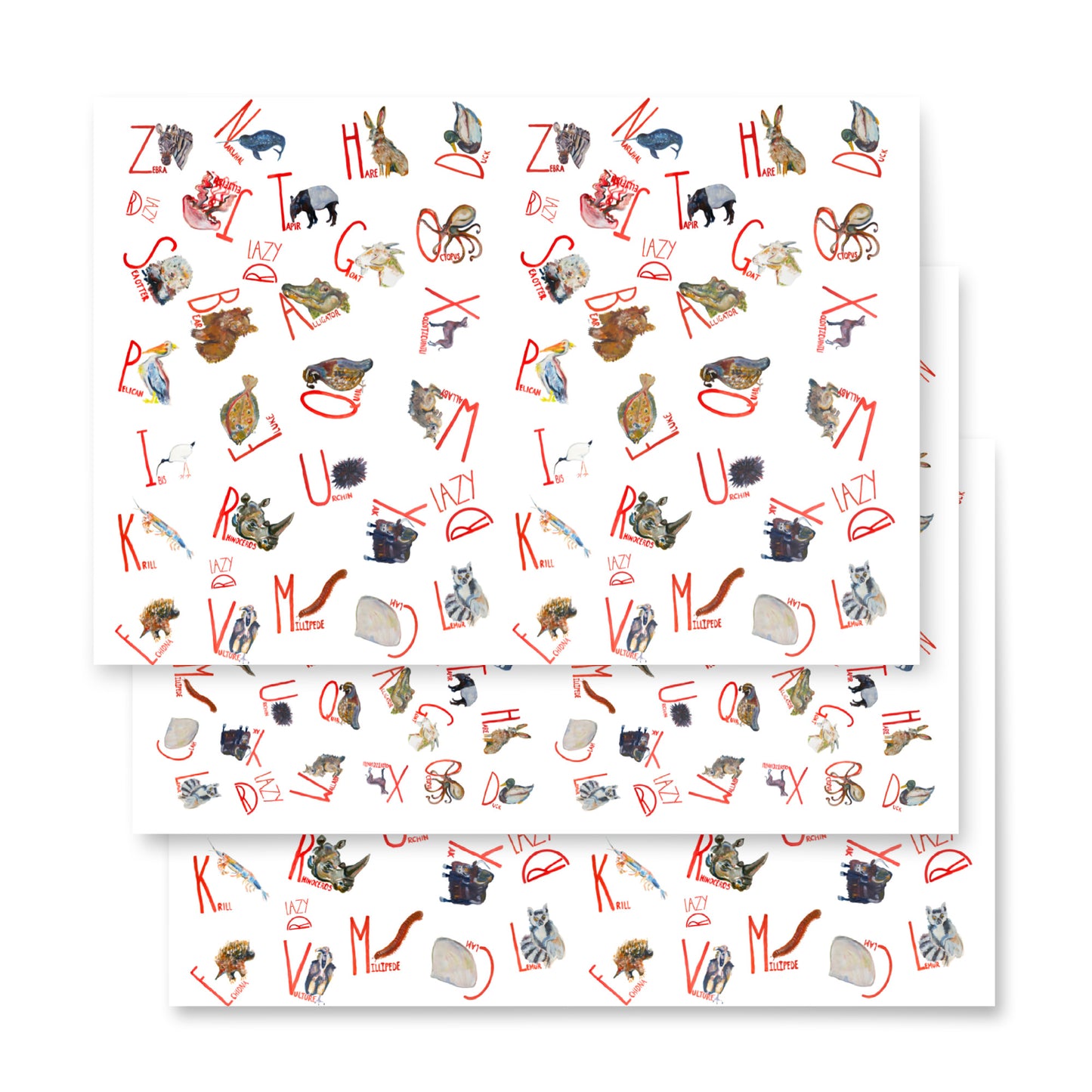 Animal Alphabet Wrapping paper