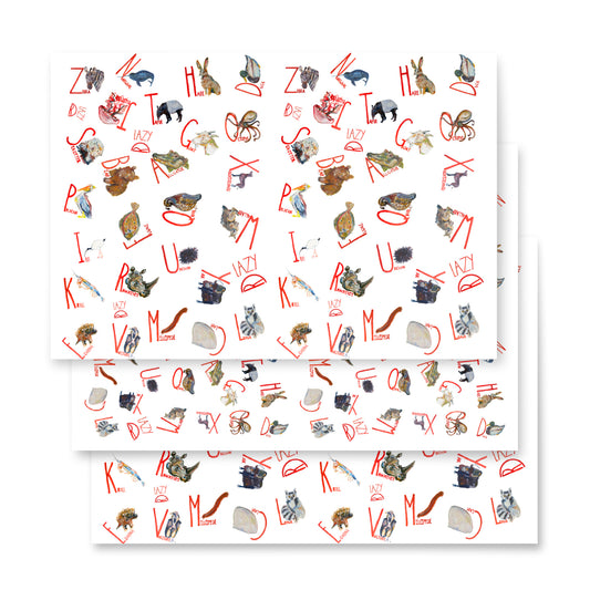 Animal Alphabet Wrapping paper