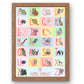 Animal Alphabet Pastel Art Print | Hand-Painted Nursery Poster | A1 A2 A3 | McBs