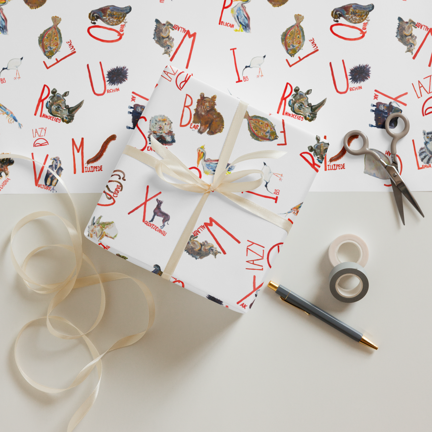 Animal Alphabet Wrapping paper